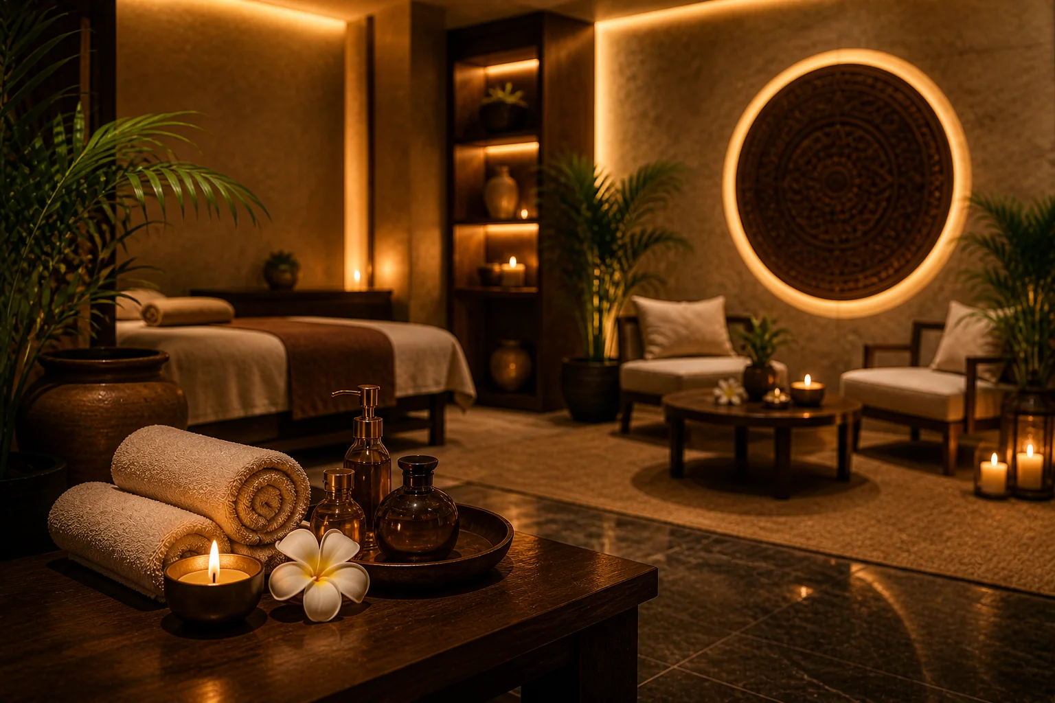 Luxury Angel Thai Spa interior in Business Bay, Dubai