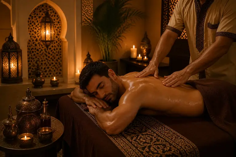 Arabic oil massage with warm aromatic oils in Business Bay, Dubai