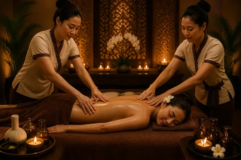 Four hands massage with two synchronised therapists in Business Bay, Dubai